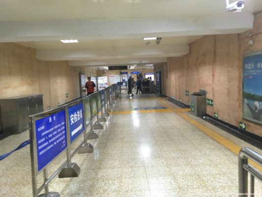 北京の地下鉄の通路