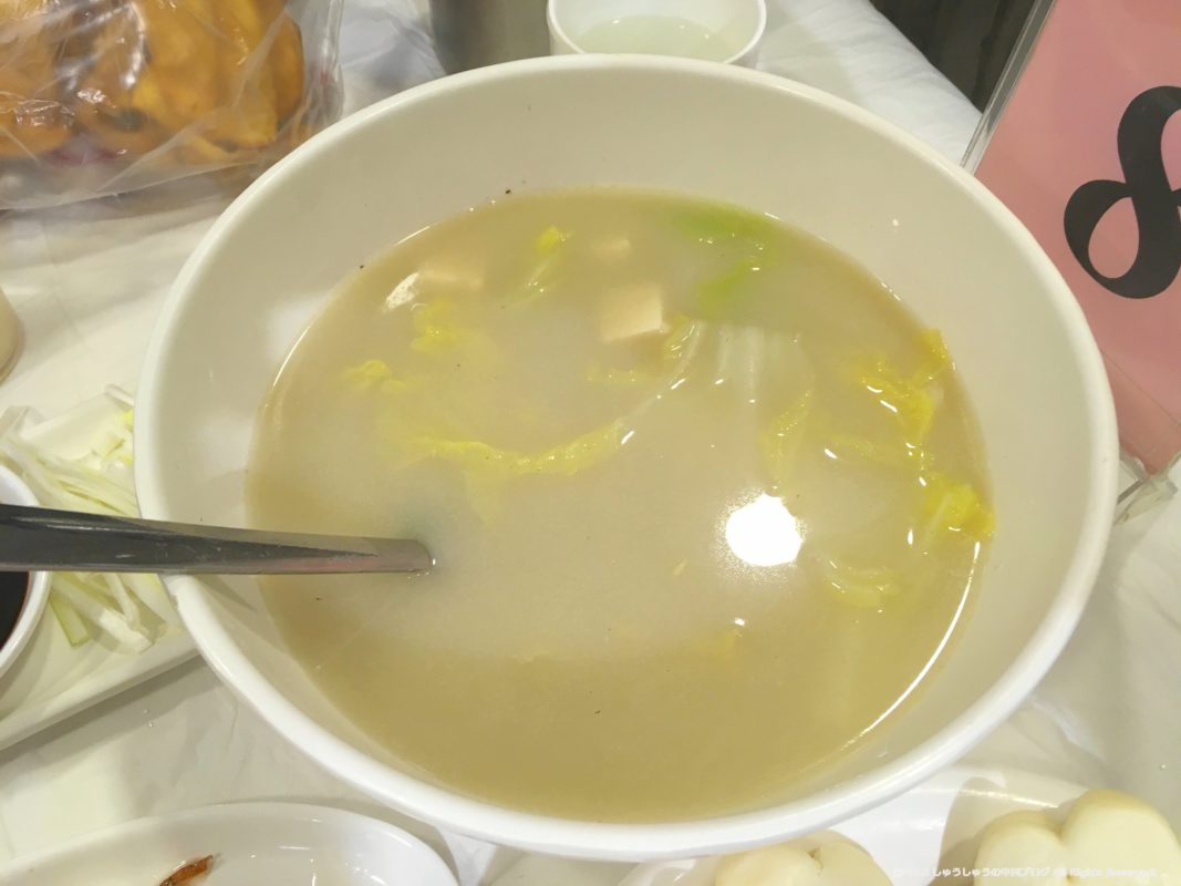 北京ダックの便宜坊のスープ