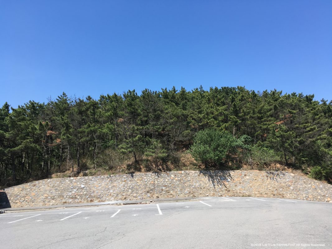 旅順203高地の中腹の駐車場