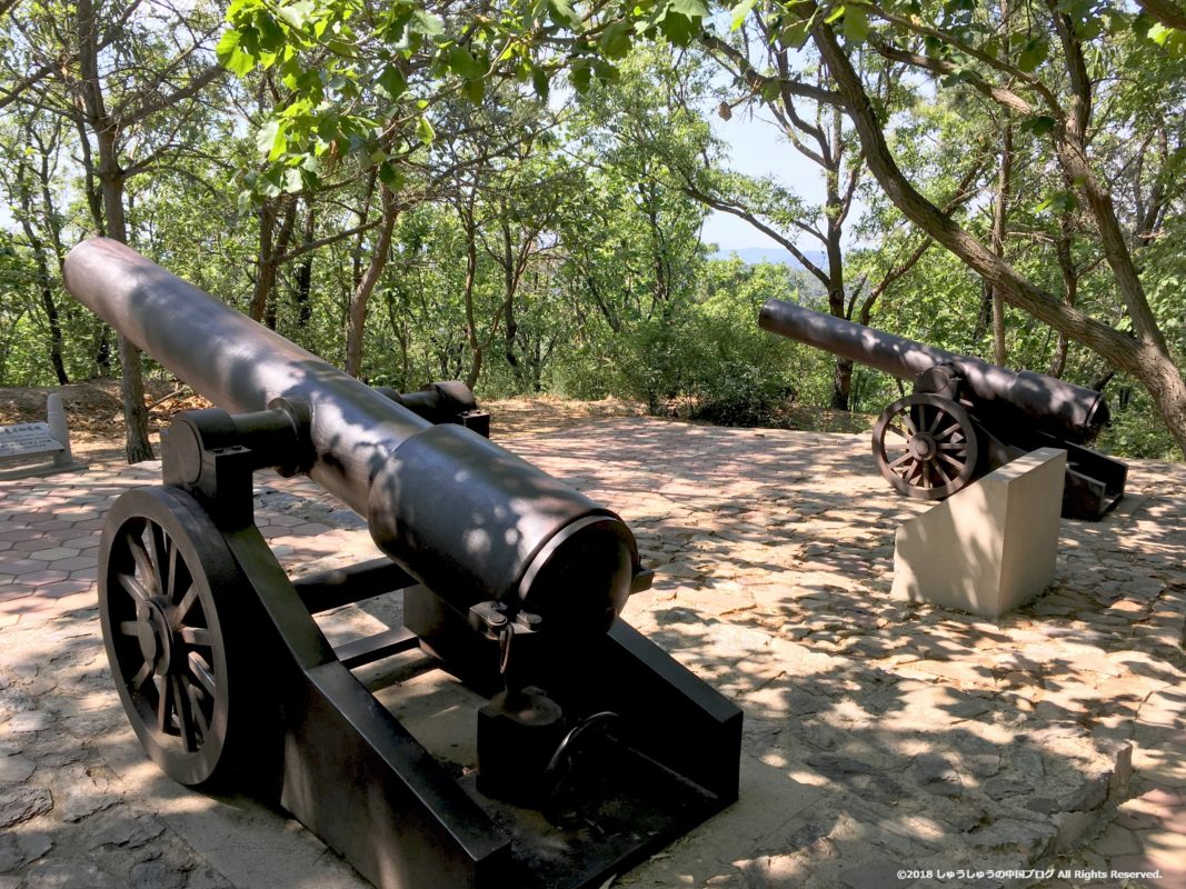 旅順203高地のロシア式の大砲