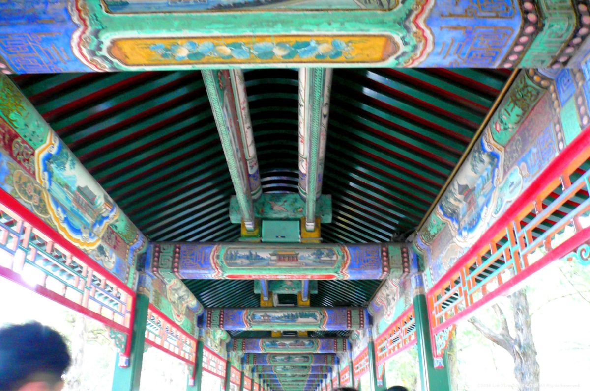 北京頤和園の長廊の上部